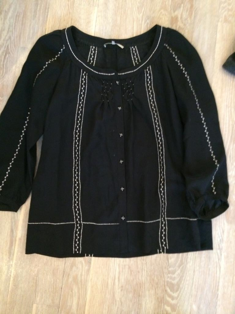 черная рубашка Gerard Darel, р46. я-Отдала с 01.06.2019