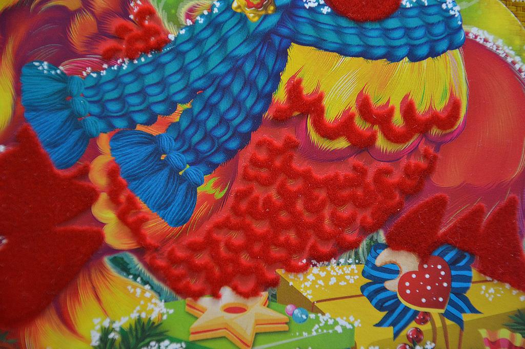 Бархатный Петушок, микрогофра, Вес 900 гр., 450 ру. НОВОГОДНИЕ ПОДАРКИ 2017