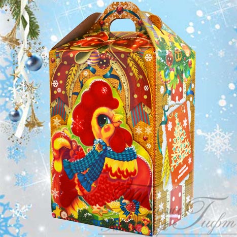 Бархатный Петушок, микрогофра, Вес 900 гр., 450 ру. НОВОГОДНИЕ ПОДАРКИ 2017