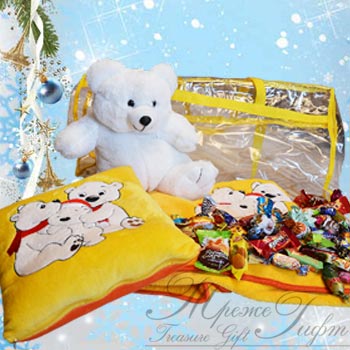 Набор «Белые медведи», 1200 гр., 1500 руб. . НОВОГОДНИЕ ПОДАРКИ 2017