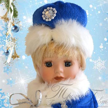 Снегурочка (керамика/текстиль), Вес 1200 гр., 1600. НОВОГОДНИЕ ПОДАРКИ 2017