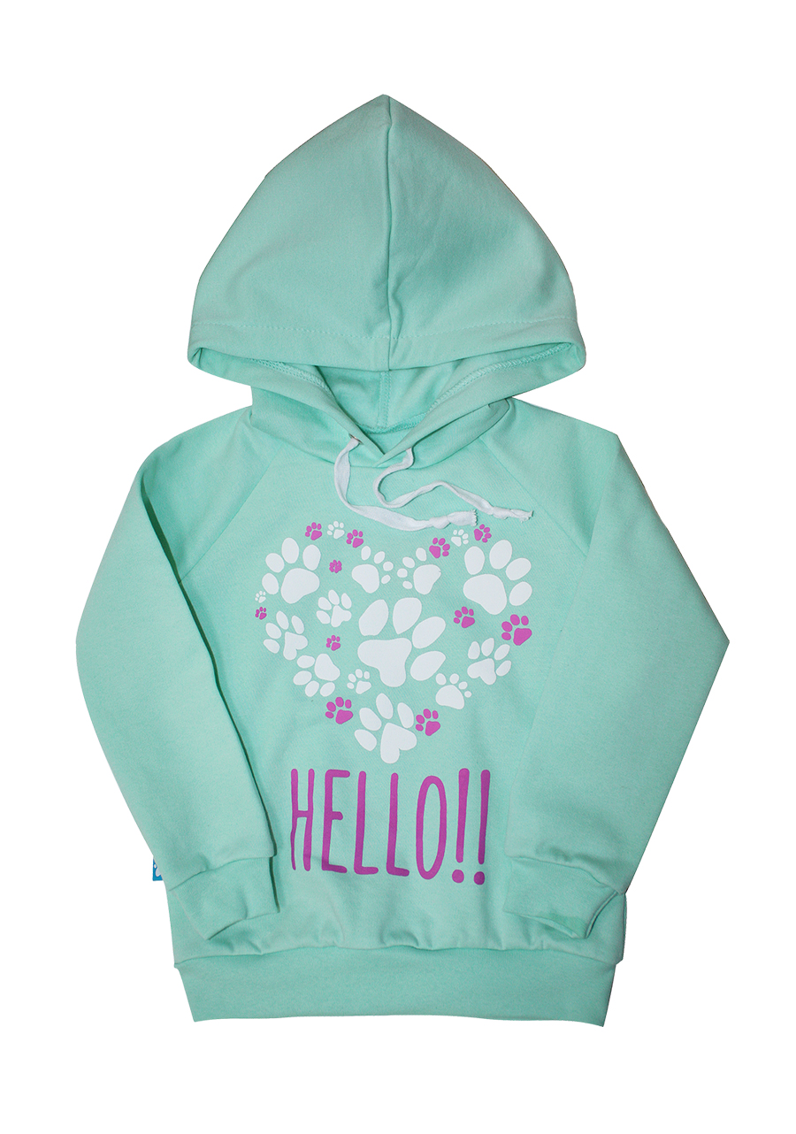 Кофта с капюшоном Состав: 100% хлопок (футер двух . 