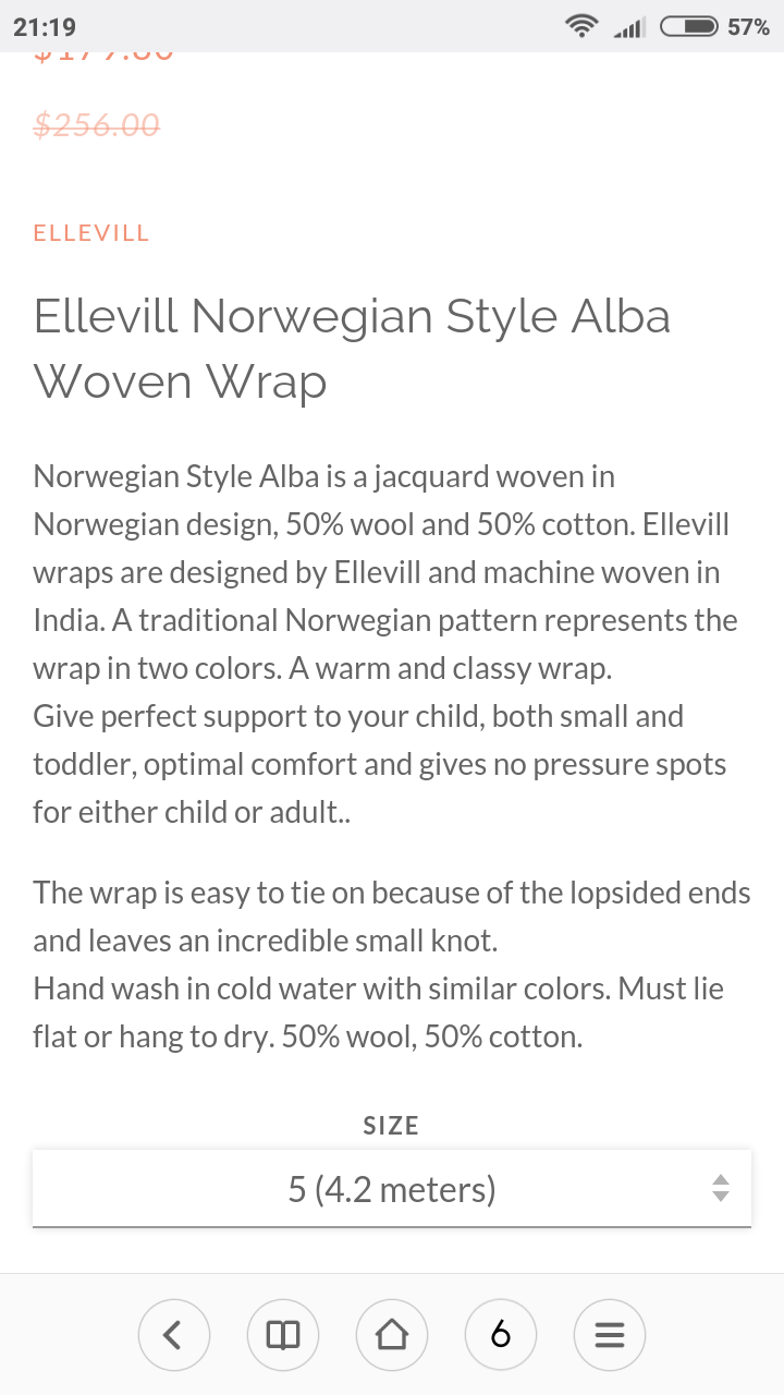 информация производителя. слинг шарф Eleville