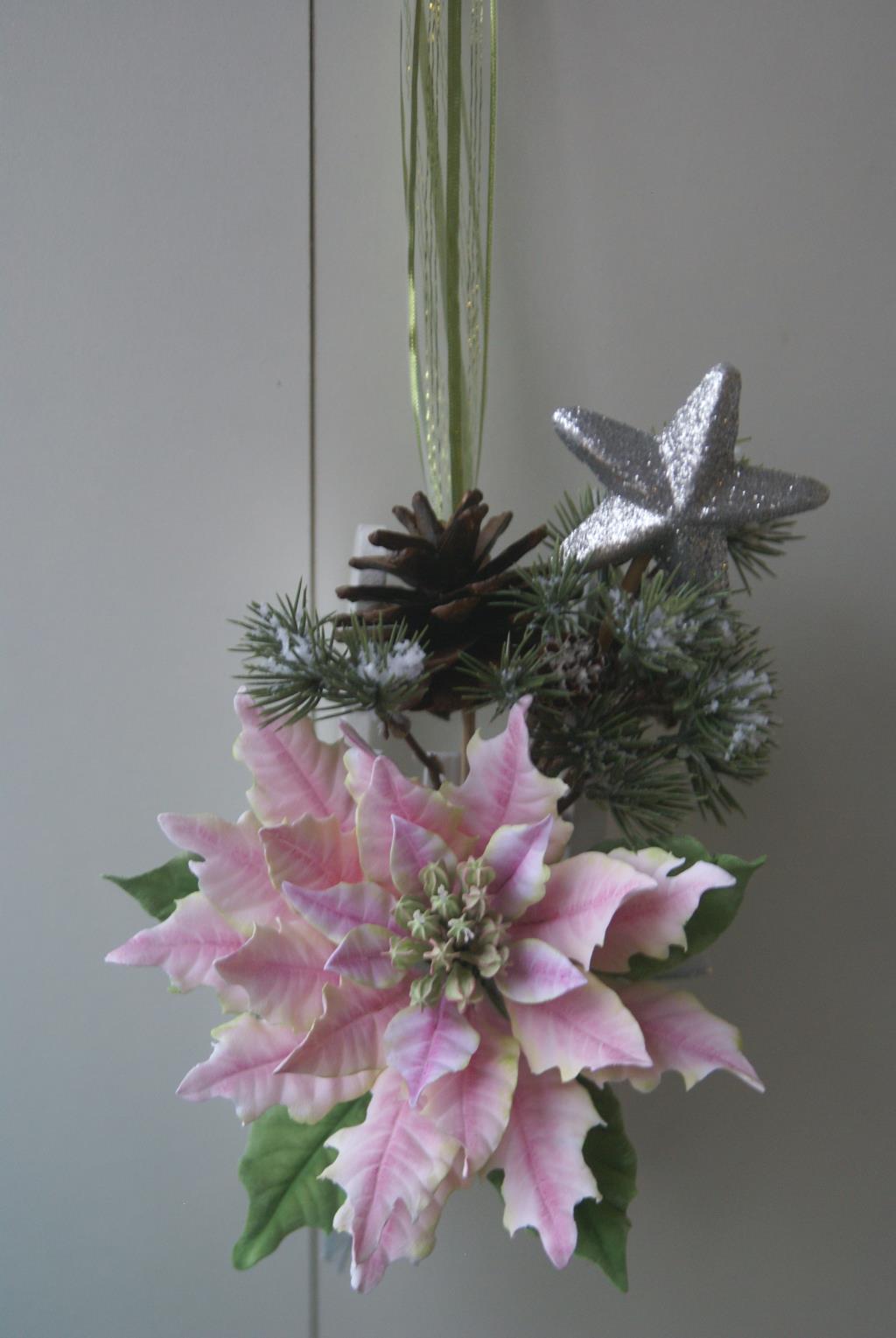 В наличии. Новогодняя подвеска с пуансетией. 1500р. 1.HANDMADE продажа/обмен