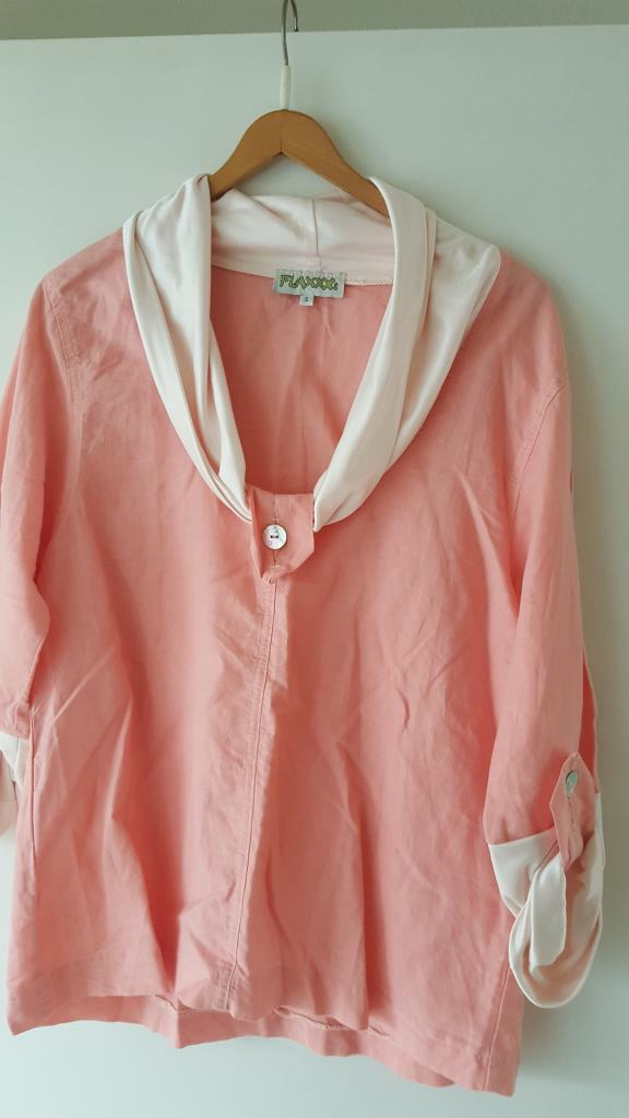 Блуза лен, отделка вискоза. Продам одежду из льна