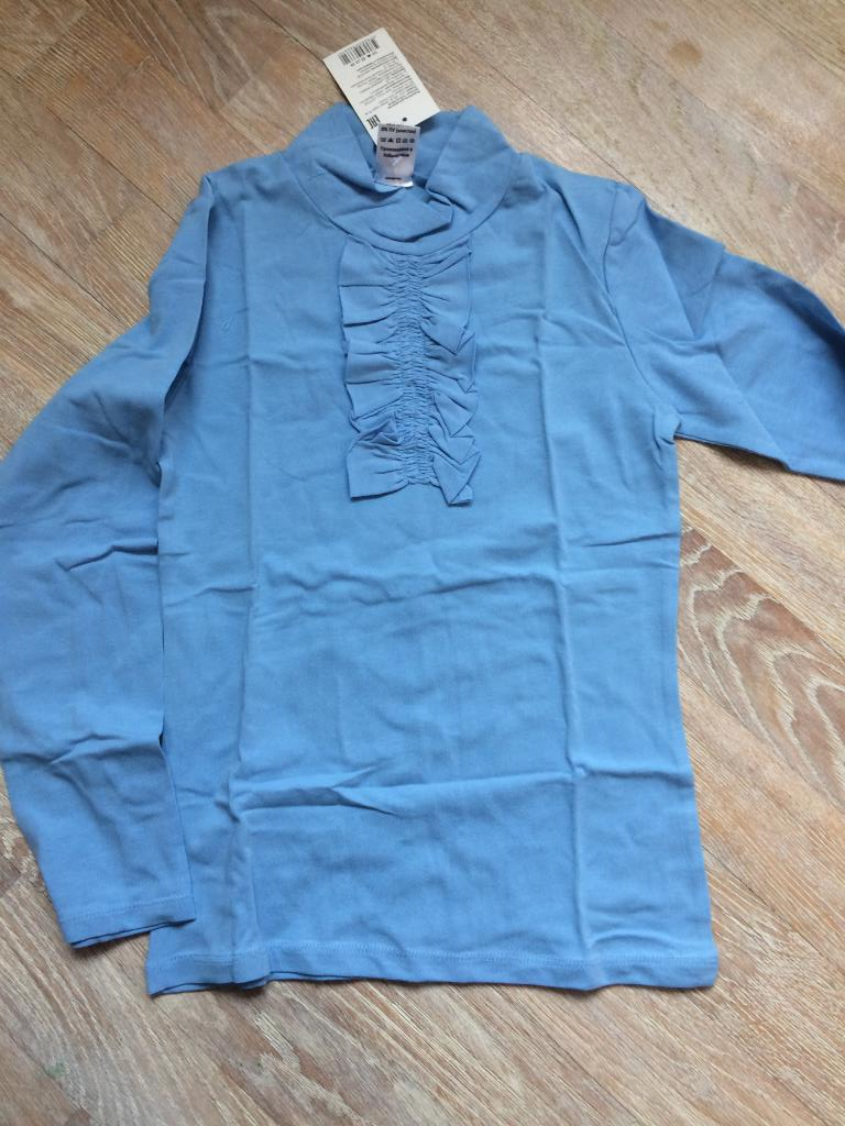 новая голубая кофта р146. Детская одежда НОВАЯ