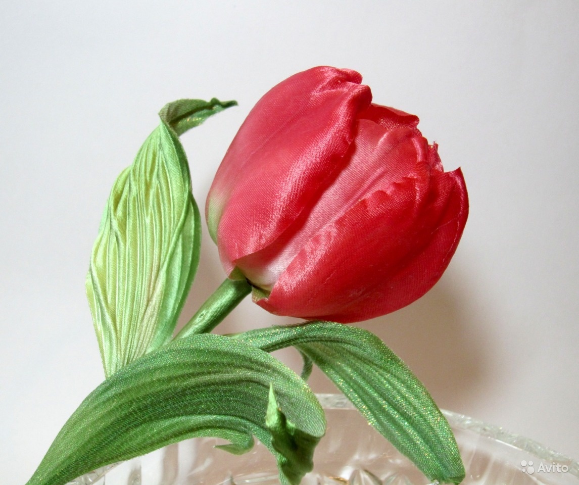 Тюльпан из японского шёлка.. Аукцион