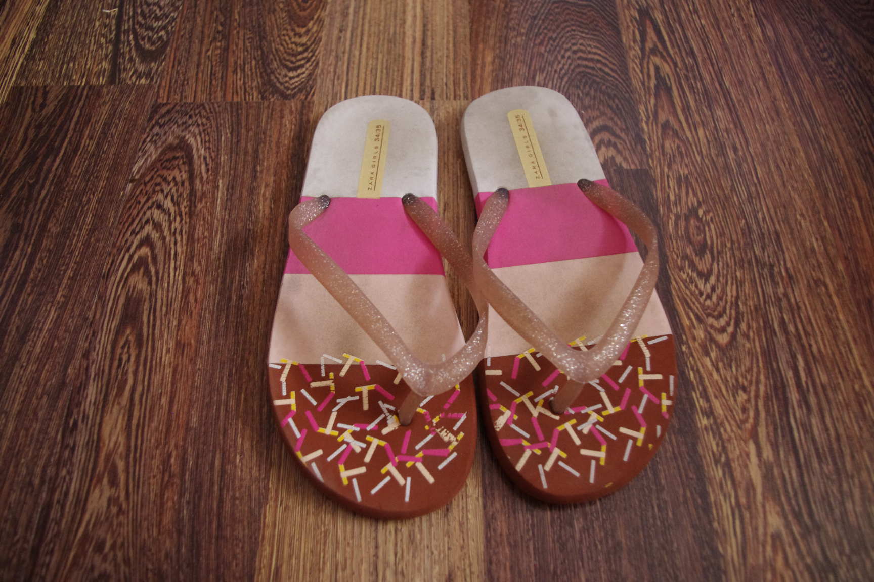 вьетнамки пончики зара-34/35-300. ОБУВЬ ДЕТСКАЯ комиссионка