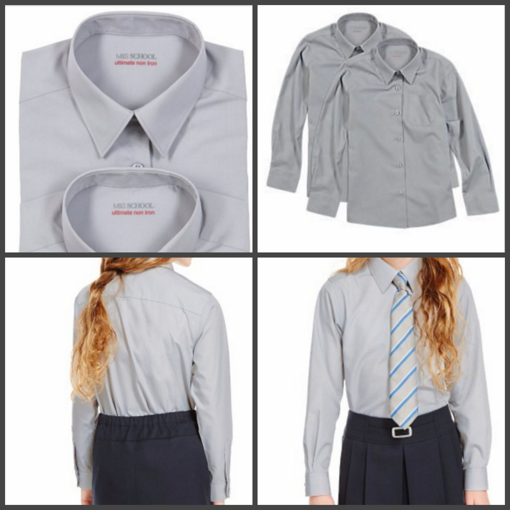 Новый комплект школьных блузок Marks&Spenser 2 шт . 140