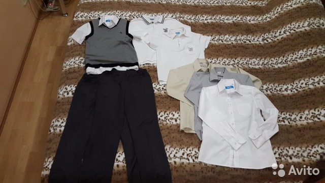 СЕРАЯ школьная форма на р.134-140 - пакетом! . 134