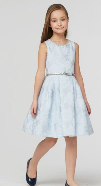 Платье голубое нарядное. Пристрой одежды