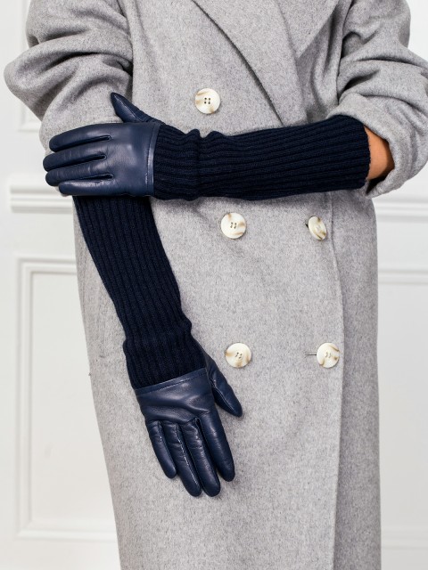 перчатки синие. 