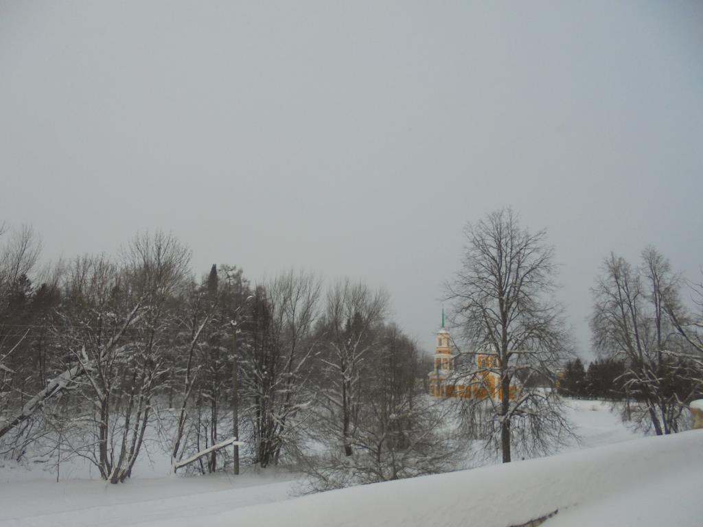 зимний пейзаж . 