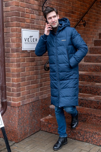 Пальто мужское зимнее 'Милан', dark navy. Мужское