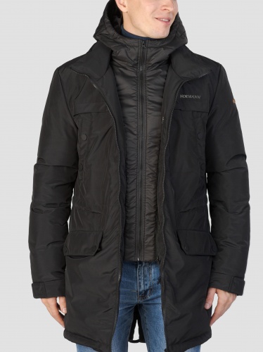 Парка пуховая мужская зимняя M09-11009, черный. Мужское
