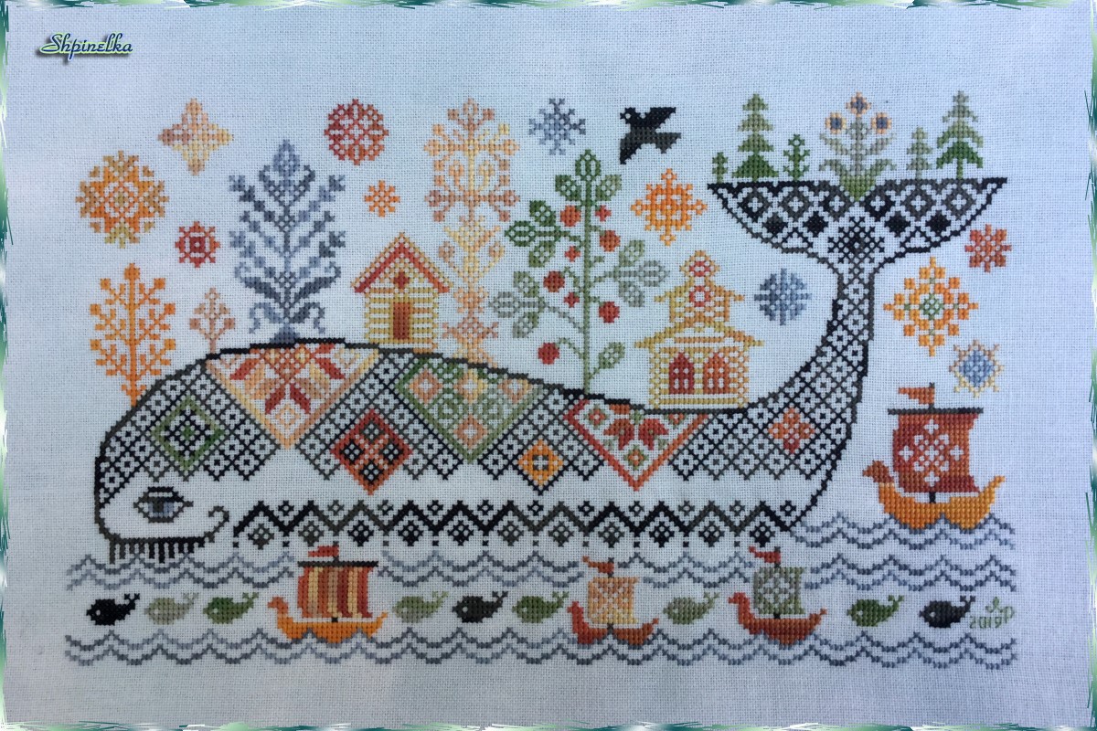 Чудо-юдо-рыба-кит - Owl Forest Embroidery. Мои работы