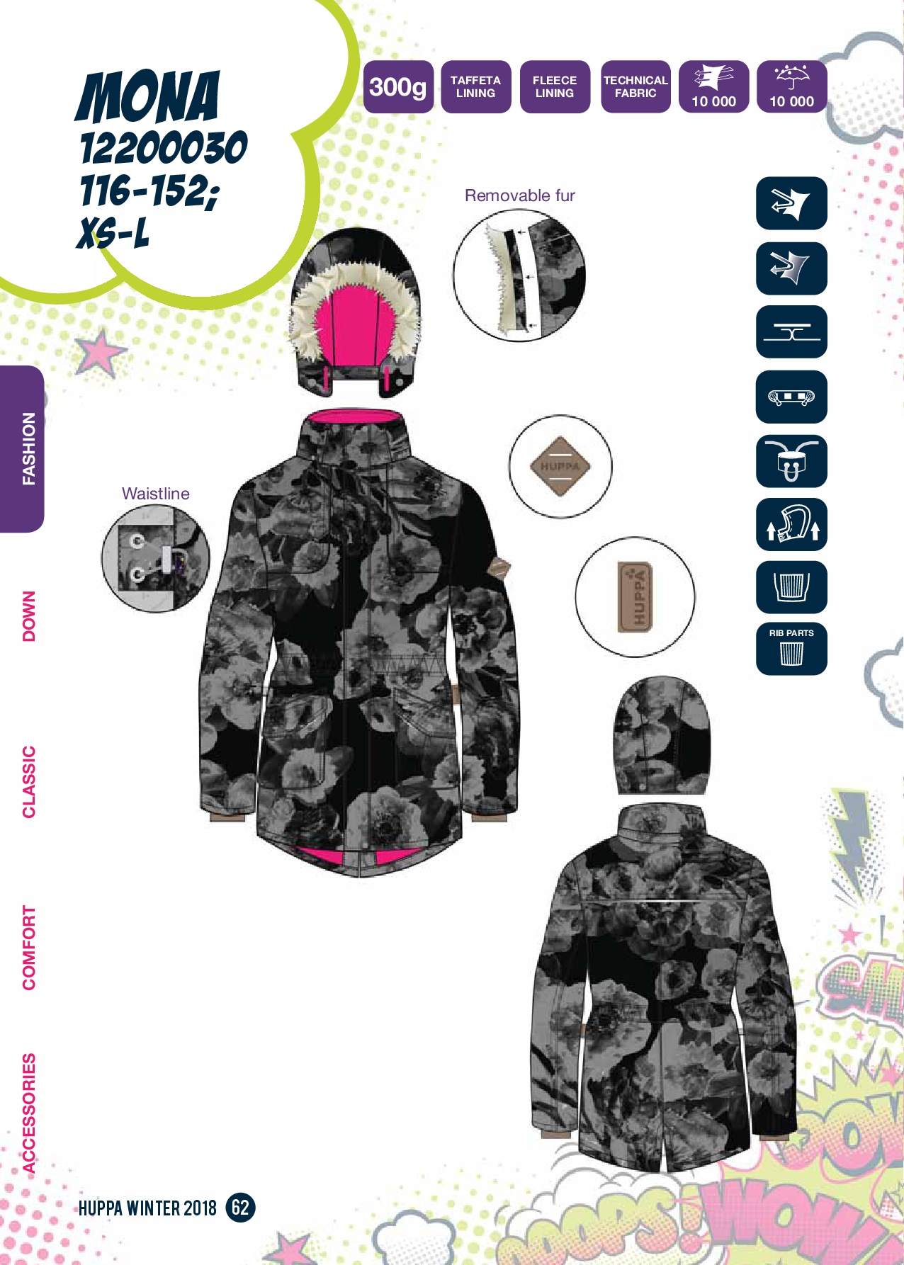 Huppa р. L ( подростковый на взрослый 46 ). пристроено