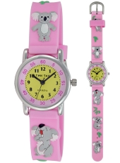 Н101-2 Розовая коала. часы- новое