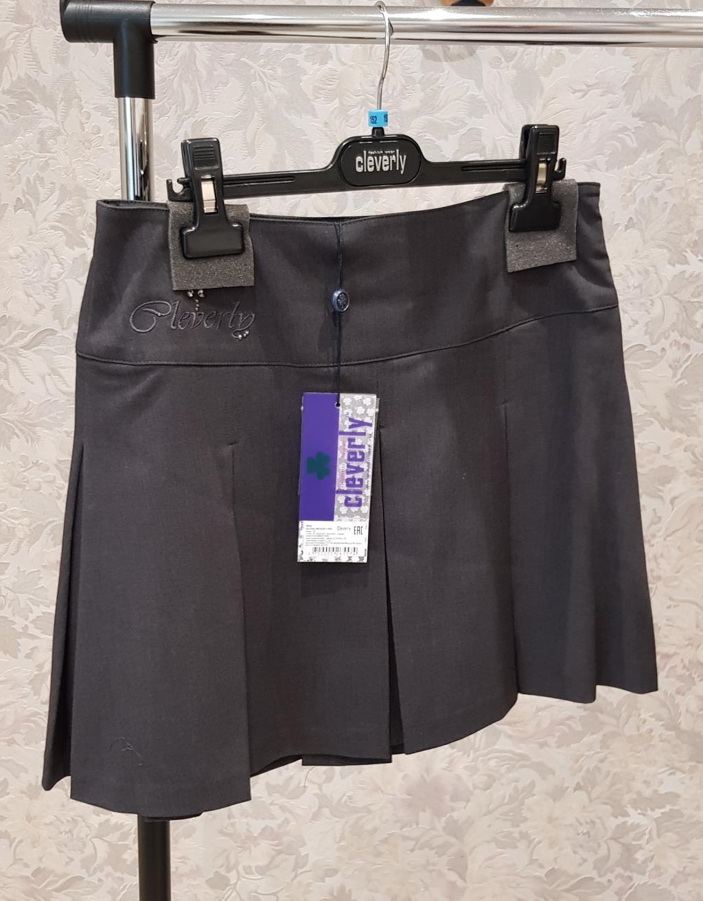 юбка школьная Cleverly р.152  цена 750=. 6 - В НАЛИЧИИ - детское НОВОЕ