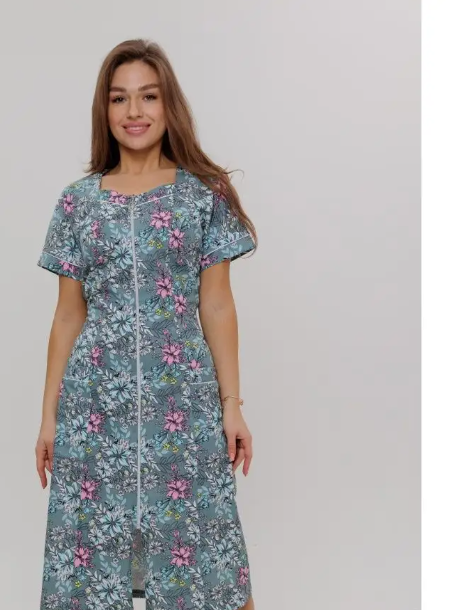 Халат на молнии хлопок р.58. ПИАР