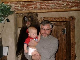 Барсик с дедом и медведем