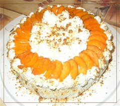 Персиковый торт с йогуртовым кремом