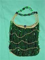 Зеленая театральная сумочка