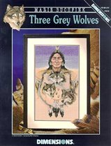 three grey wolves