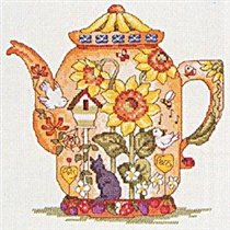 yellow country teapot