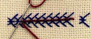 Reversed Fly Stitch Whipped 2