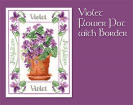 violet flower pot