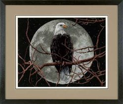 Eagle in moonlight