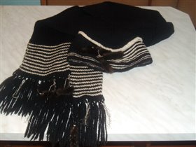 комплект шарф и шапка, связаны из ЖМ