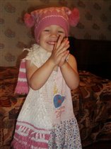 комплект шарф и шапка для дочки