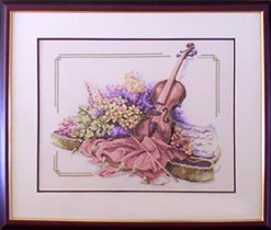 Violin with Flowers (#34128, Lanarte) 