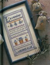 65. cross stitch garden notebook lavender