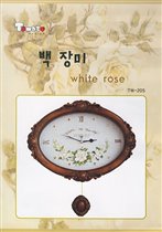 Часы-белая роза