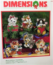Merry Kittens Ornaments (Dimensions #8519) 