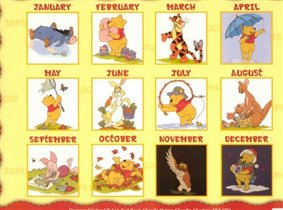 kalendar WinniPooha