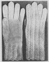 ажурные перчатки, связанные спицами