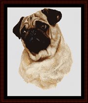 Pug - Cross Stitch Collectibles