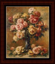 Vase of roses - Renoir - Cross Stitch Co