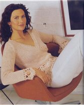 Бежевая кофта с запАхом