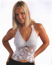 Белый топ из хлопка