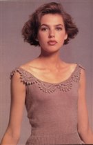 Топ с ажурным воротником