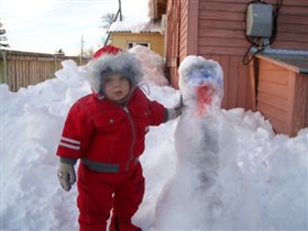 Снежная баба растаяла...