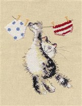 Кот на веревке (вышивала Nat2)