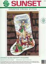 18343 stained glass nativity