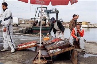Рынок в рыбном порту