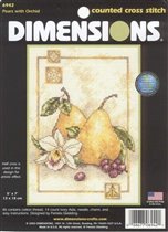 6942 pears with orchid